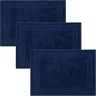 Kit 3 Toalha de Piso Cavhome Jacquard 100% Algodão 50x70 - Azul marinho