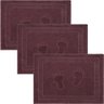 Kit 3 Toalha de Piso Cavhome Jacquard 100% Algodão 50x70 - Malbec