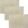 Kit 3 Toalha de Piso Cavhome Jacquard 100% Algodão 50x70 - Perola