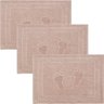Kit 3 Toalha de Piso Cavhome Jacquard 100% Algodão 50x70 - Rose