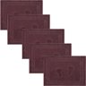 Kit 5 Toalha de Piso Cavhome Jacquard 100% Algodão 50x70 - Malbec
