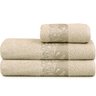 Kit 3 Toalhas de Banho e Rosto Atlântica Bella - Pedra