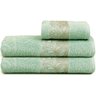 Kit 3 Toalhas de Banho e Rosto Atlântica Bella - Verde Cristalino