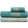 Kit 3 Toalhas de Banho e Rosto Atlântica Bella - Verde Cristalino/Verde Hera