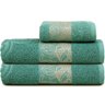 Kit 3 Toalhas de Banho e Rosto Atlântica Bella - Verde Hera