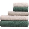Kit 5 Toalhas de Banho Rosto e Piso Atlântica Nice - Malaquita/Pedra