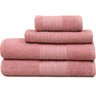 Kit 4 Toalhas de Banho Rosto e Piso Atlântica Ondas - Rosa po